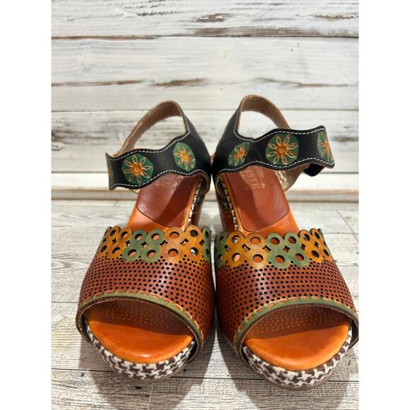 L'Artiste Spring Step Jive Multi Color Sz. 6.5 (Euro 37) Shoes Sandals - Picture 2 of 10
